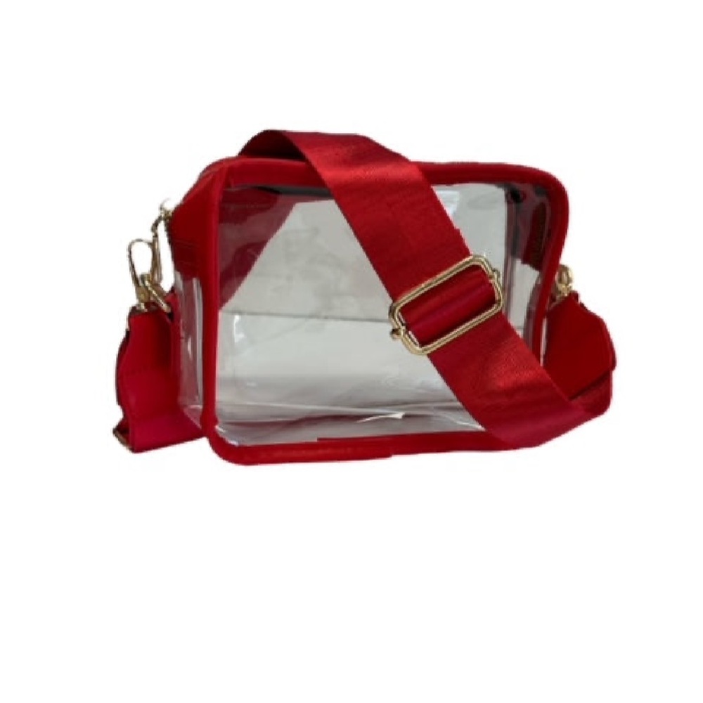 Clear Crossbody Bag - Red